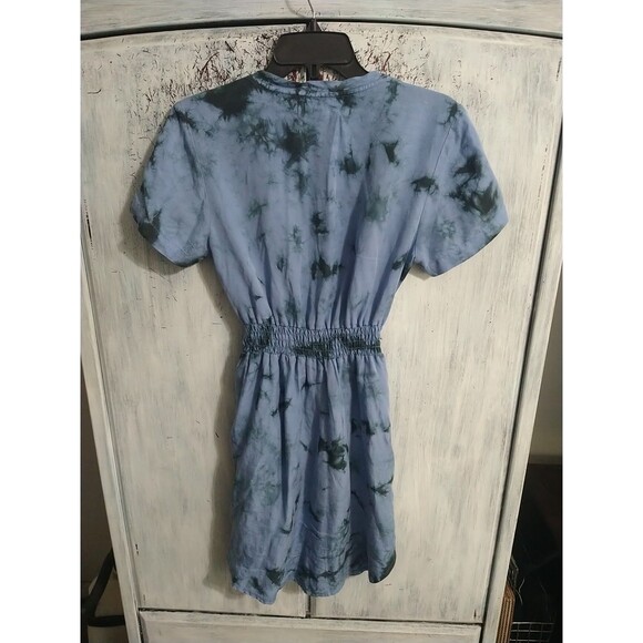 Anthropologie Cloth And Stone Tie Dye V-neck Mini Dress - Picture 5 of 8